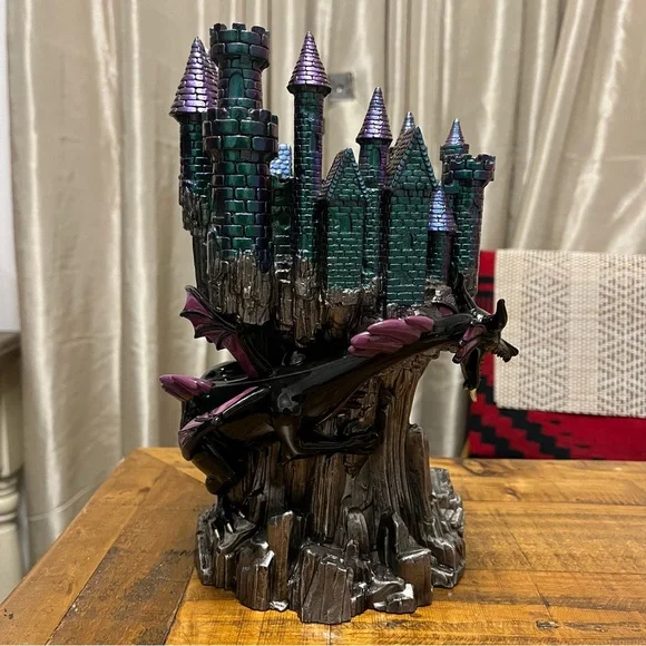 New Bath and Body Works Disney Maleficent Castle Candle Holder Villains Retired - Picture 3 of 9